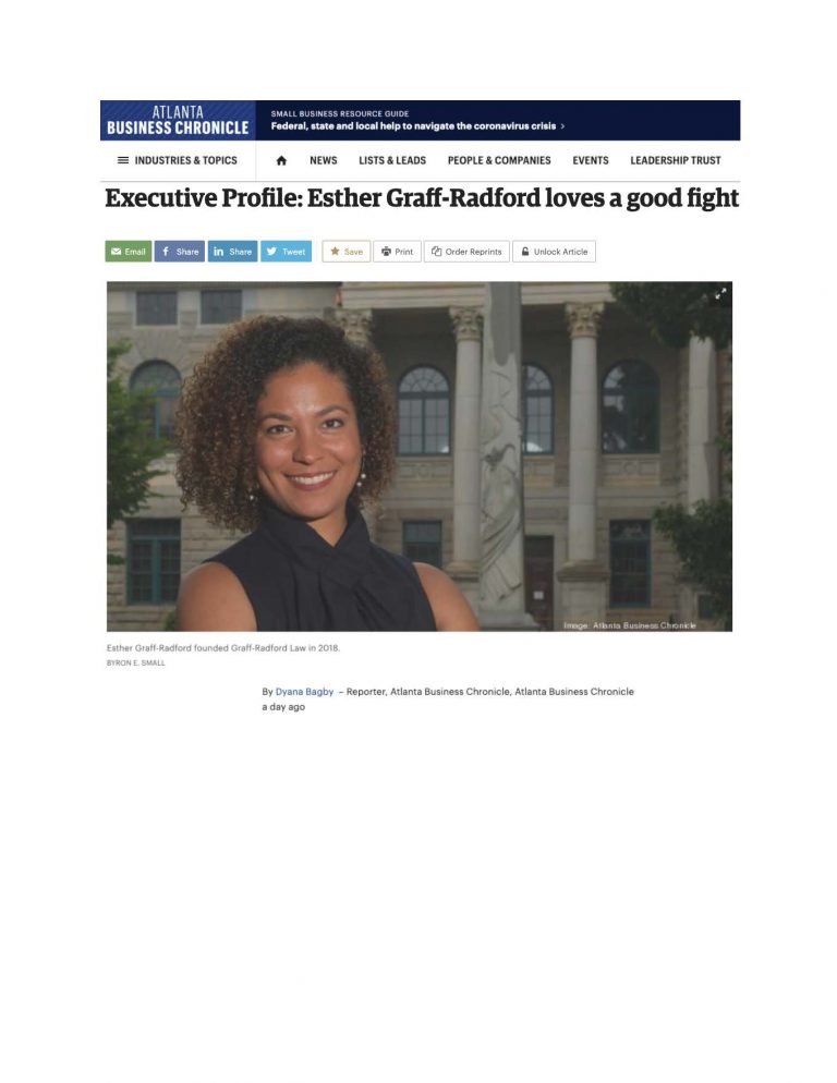 Attorney Esther Moody GraffRadford Atlanta Business Chronicle